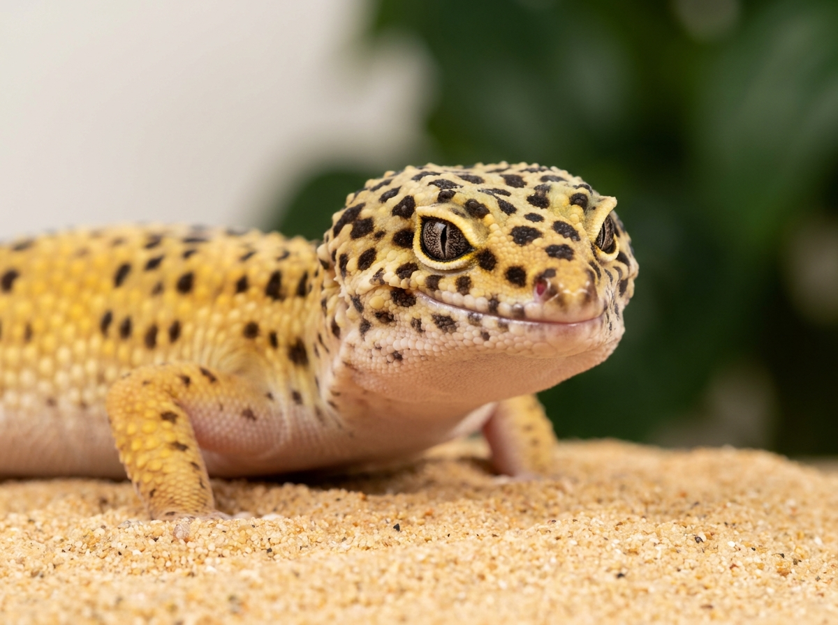 Gros plan d'un gecko léopard